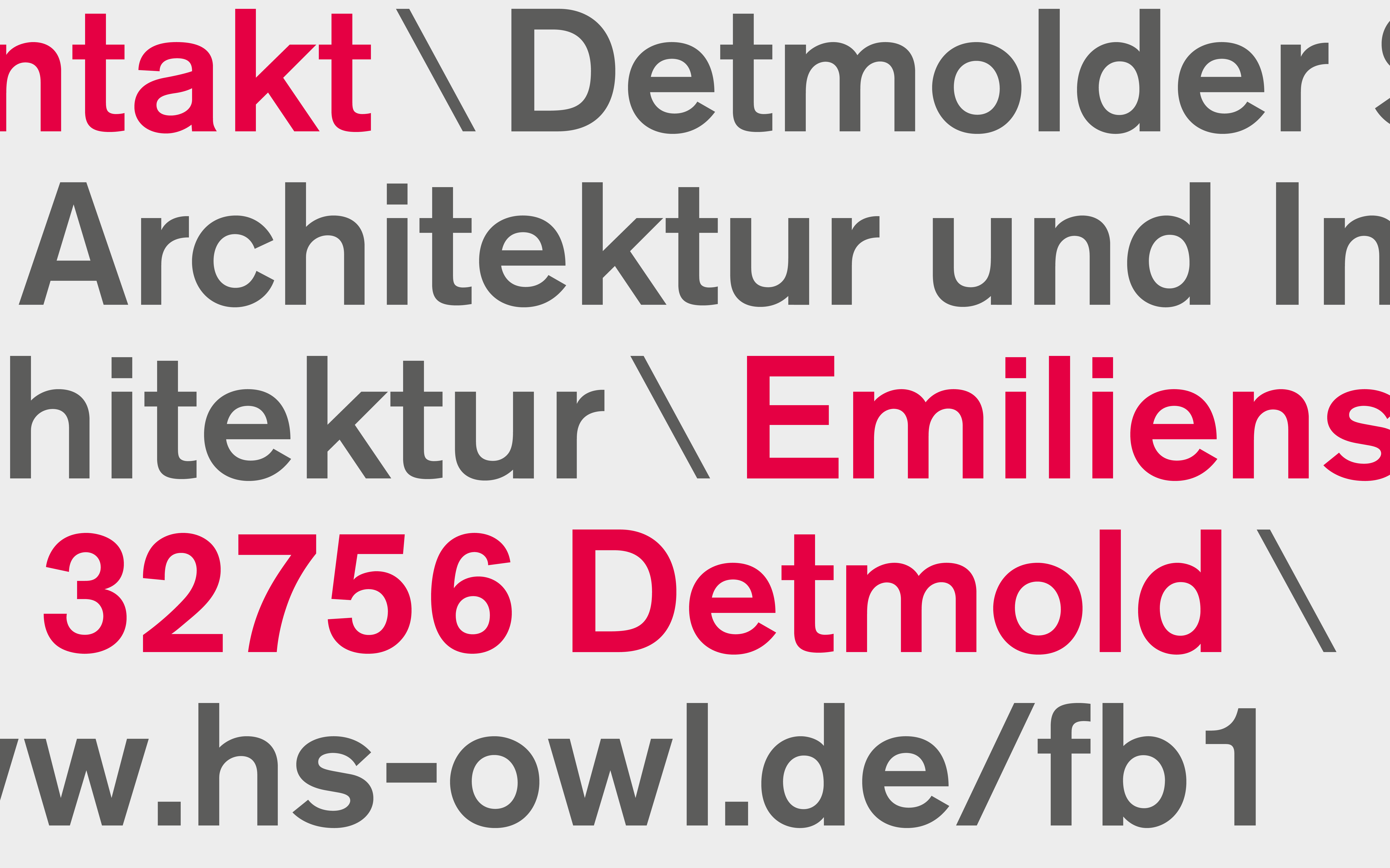 Bureau Johannes Erler – Detmold Schule für Architektur und Innenarchitektur